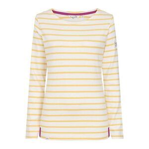 Lazy Jacks Womens/Ladies Breton Contrast Striped Long-Sleeved T-Shirt / Lemon